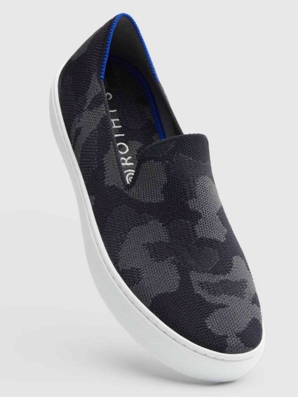 Rothy’s ‘The Original Slip-On Sneaker’ in “Gray Camo” Print Women’s Size 8